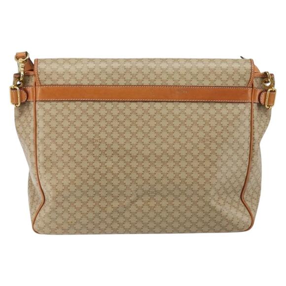 CELINE Macadam Canvas Shoulder Bag Pvc Beige Gold - Picture 3 of 13